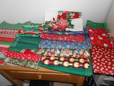 6 lbs. Lot of Christmas Fabric, Christmas theme, multicolor