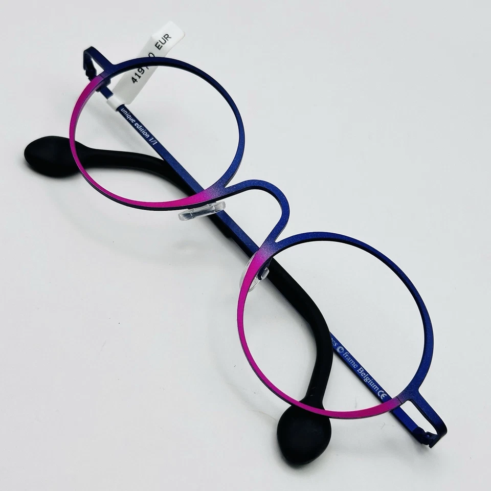 THEO eyeglasses Ladies Round Purple Pink Mod. Times 483 Unique Edition 1/1 - Image 2 of 4