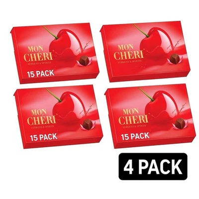 Ferrero MonCheri 15 pieces (5.54 oz) - PACK OF 4 FREE SHIPPING