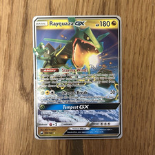 Carta Rayquaza GX 109/168 Pokémon TCG 180 KP Holo WCS 2018 inglese firmata
