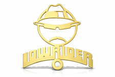Lowrider Golo Man Small Gold Wheel Plaque &ndash; Custom 3/8 Axle Lowrider Accessory.