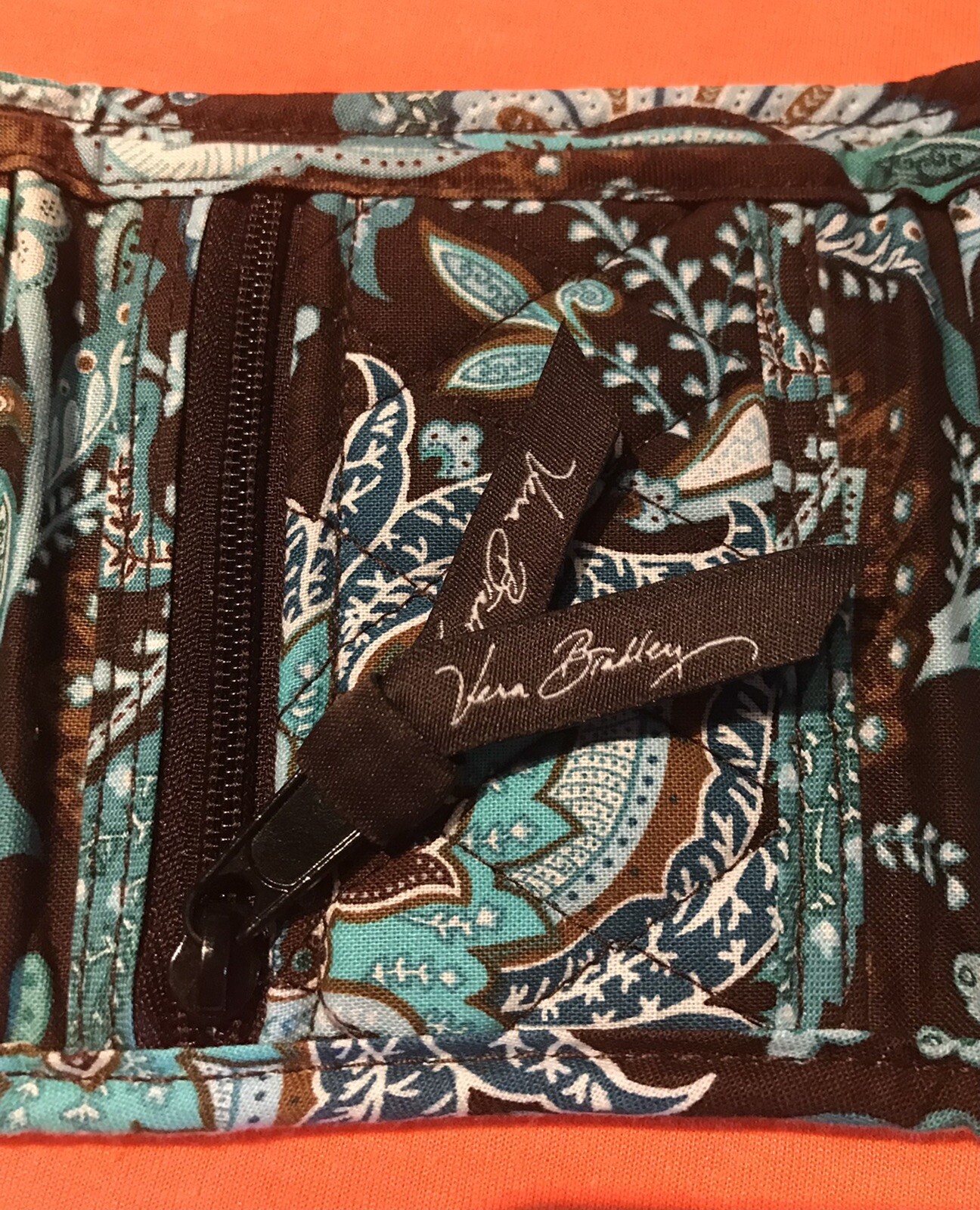 Vera Bradley Java Blue Trifold Compact Wallet Gre… - image 7