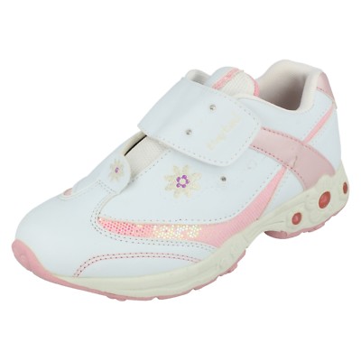 Girls Hi Tec Hook And Loop Casual Trainers Tina Lights