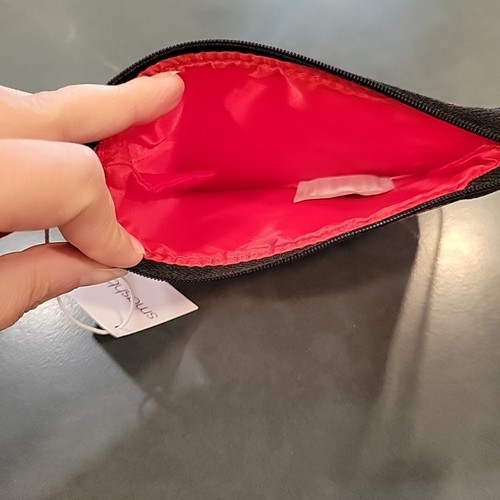 Smashbox Makeup Bag Case Clear & Red 8"x5" - Picture 3 of 3