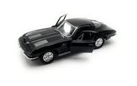 Modellauto Chevrolet Corvette Stingray 1963 1:34-39 Schwarz Miniatur Fahrzeug