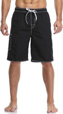 Men's Quick Dry Swim Trunks Lightweight Board Shorts with Mesh Lining Cargo Pock