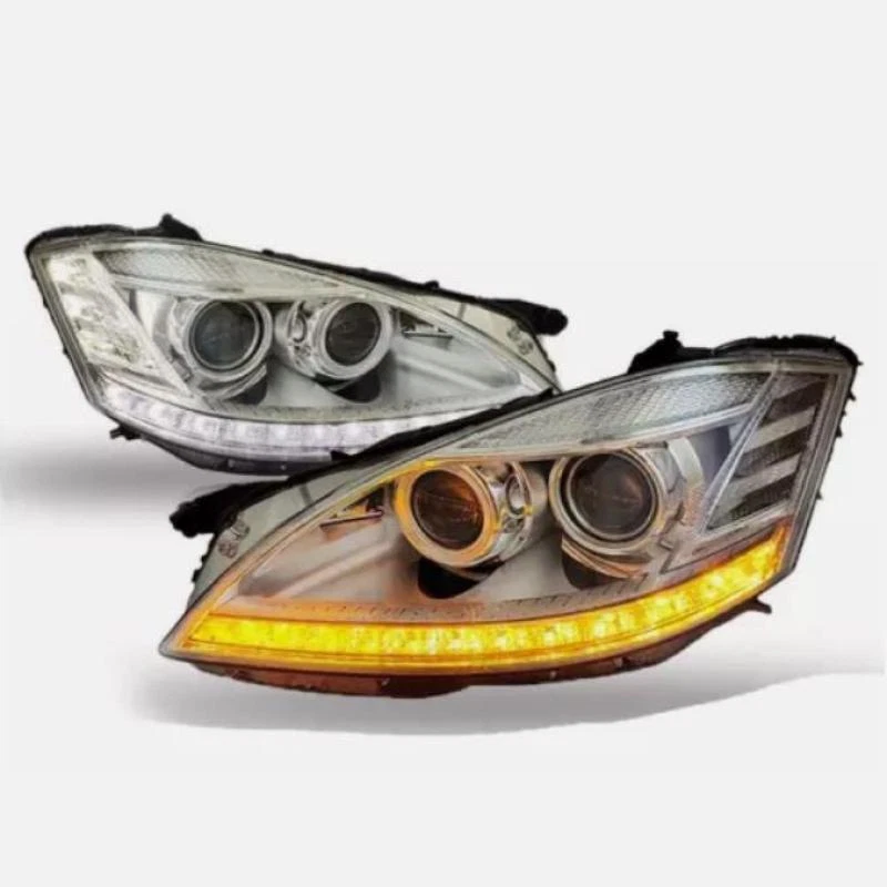 Par de faros proyectores de xenón DRL para Benz Clase S W221 S400 S550 2007-2009 Foto 4 de 4