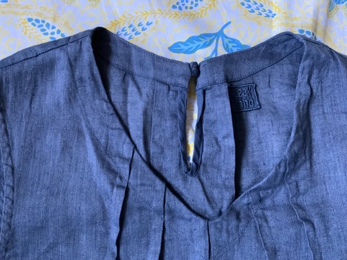 120% Lino Tunic/ Dress Size 10 Grey Sleeveless Linen Excellent Condition - Picture 9 of 16