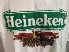 HEINEKEN Imported Beer T-Shirt XXL NOS Vintage 1990's Single Stitch Bar Party