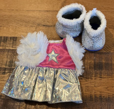 Build A Bear Clothes HG Honey Girls Lot Of 3 Dress Sequined Romper  Boots