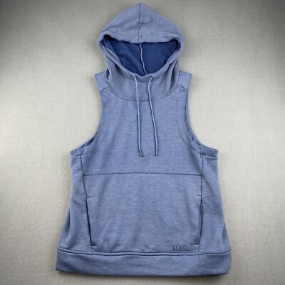 No Bull Sleeveless Hoodie Men's Size XS Navy Blue Fleece