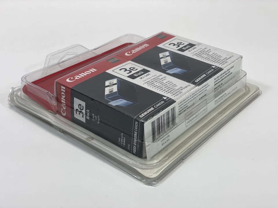 GENUINE Canon 3e Black Ink Cartridge BCI-3eBK 2 Pack NEW SEALED Two Pack - Image 3 of 4