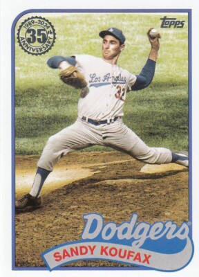 SANDY KOUFAX TOPPS 1989 35TH ANNIVERSARY RETRO LOS ANGELES DODGERS #47 2024 S2