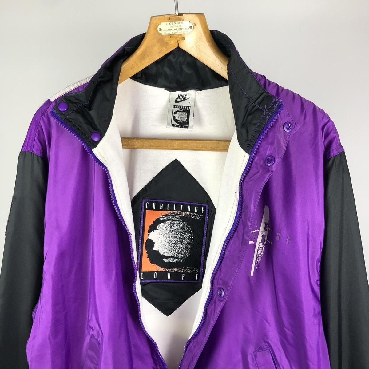 Vintage 1990s Nike Challenge Court Windbreaker Jacket Agassi Vintage 1990s Nike Challenge Court Windbreaker Jacket Agassi