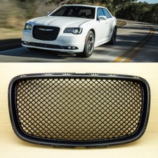 Front Grille Matte Black 2015-2019 Abs Fit Chrysler 300 300c Bentley Look 1 Pc