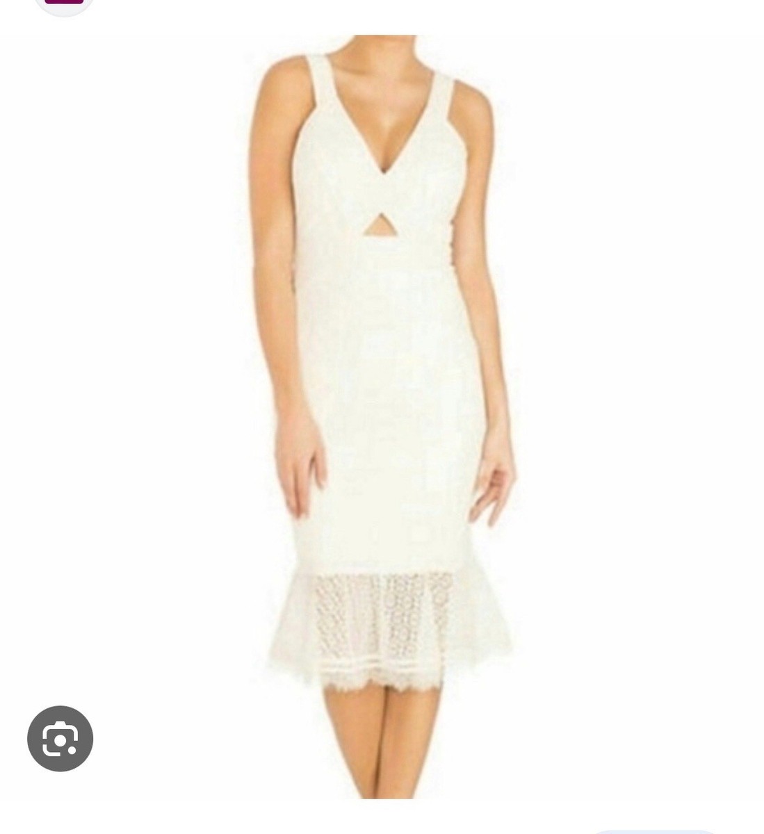 guess mermaid dress Guess Womens Lace Night Out Cocktail Dress Ivory 4