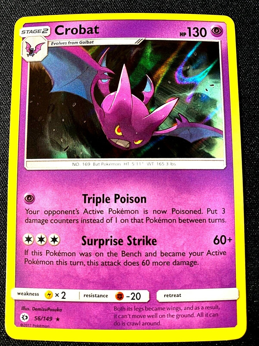 POKEMON 2017 CROBAT 56/149 HOLO NM/MT + SUN & MOON BOUNDARIES