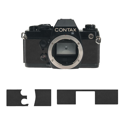Premium Glatt Kunstleder Bezug Set für --- Contax 139 --- Schwarz