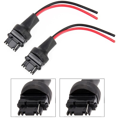 Pigtail Wire Male Socket 3156 T25 Two Harness Cable Front Turn Signal Light Plug