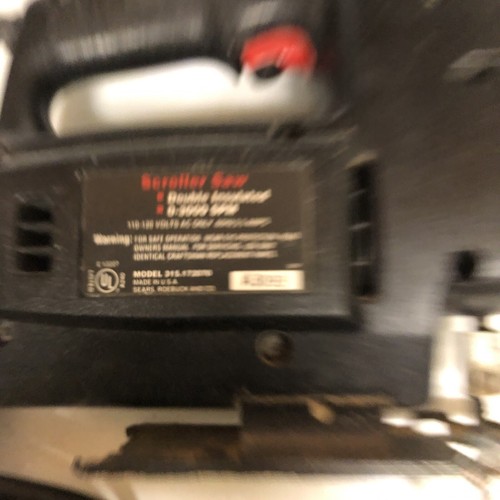 SEARS CRAFTSMAN SCROLLER SAW VARIABLE SPEED 1/4 HP 315.172070 TESTED & WORKING! - Picture 6 of 8