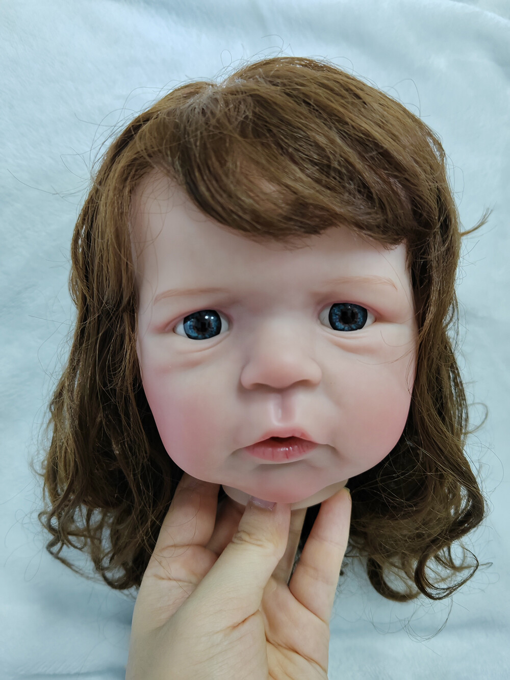 24" Painted Reborn Baby Doll Kit Sandie with Cloth Body Eyes Rooted