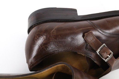 SUITSUPPLY Men Formal Shoes EU42.5 Brown Leather Double Monk Strap Classic - Picture 15 of 17