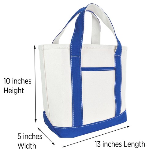 DALIX 14" Small Cute Cotton Canvas Gift Tote Wedding Bag Pink Purple Red Blue - Picture 35 of 43