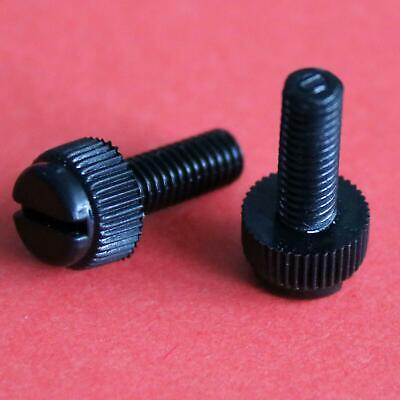 Black Nylon Plastic M6 x 8mm Thumb screws Knurled Slotted Thumb Screw 50pcs
