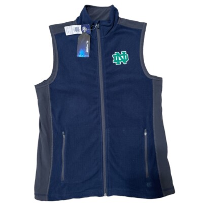 NWT Notre Dame Fighting Irish Colosseum Mesa Corded Fleece Vest Navy Size Small
