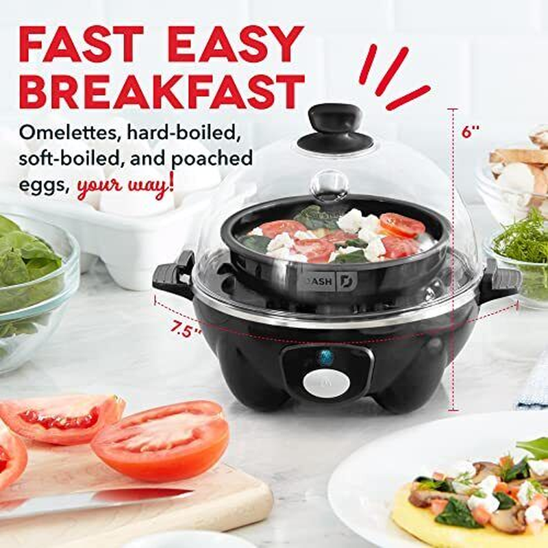 DASH Rapid Electric Egg Cooker with 6 Egg Capacity for Perfect Hard Boiled Eggs DASH Rapid Electric Egg Cooker with 6 Egg Capacity for Perfect Hard Boiled Eggs