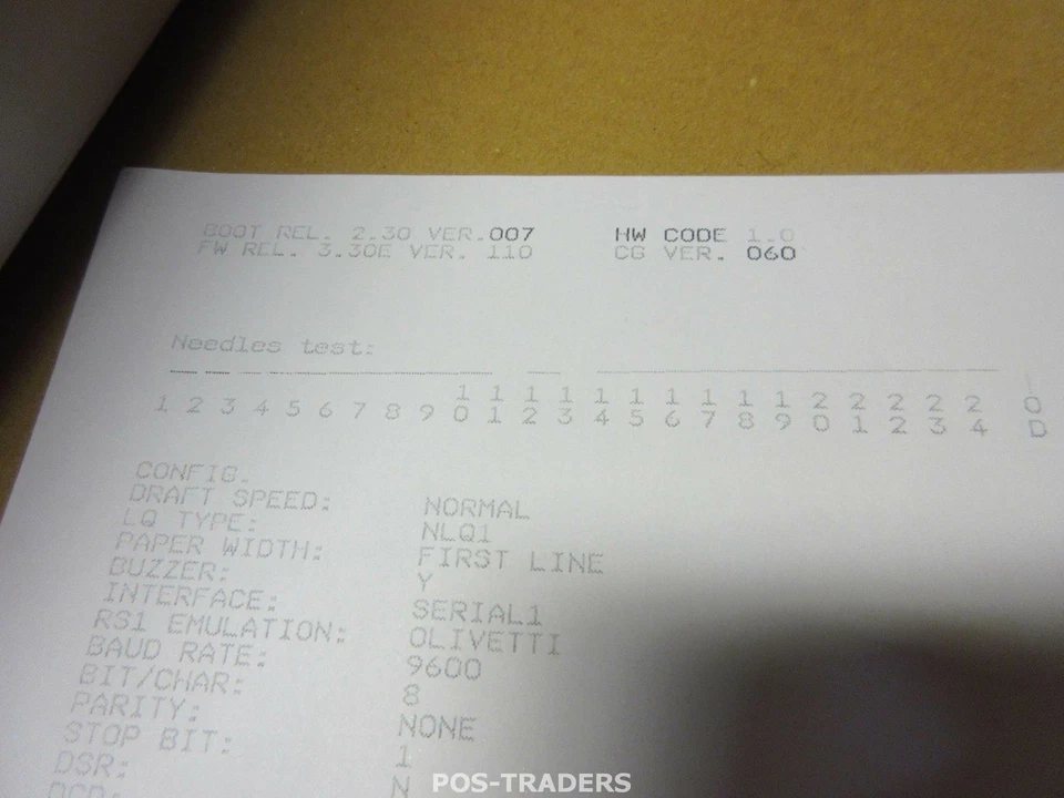 OLIVETTI PR2 PLUS - USB A4 Passbook Printer 24-pin dot matrix - BAD PRINTS - Image 3 of 4