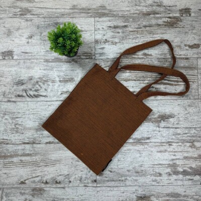 Raf Simons Kvadrat Orange and Black Wool Tote Bag Shopper