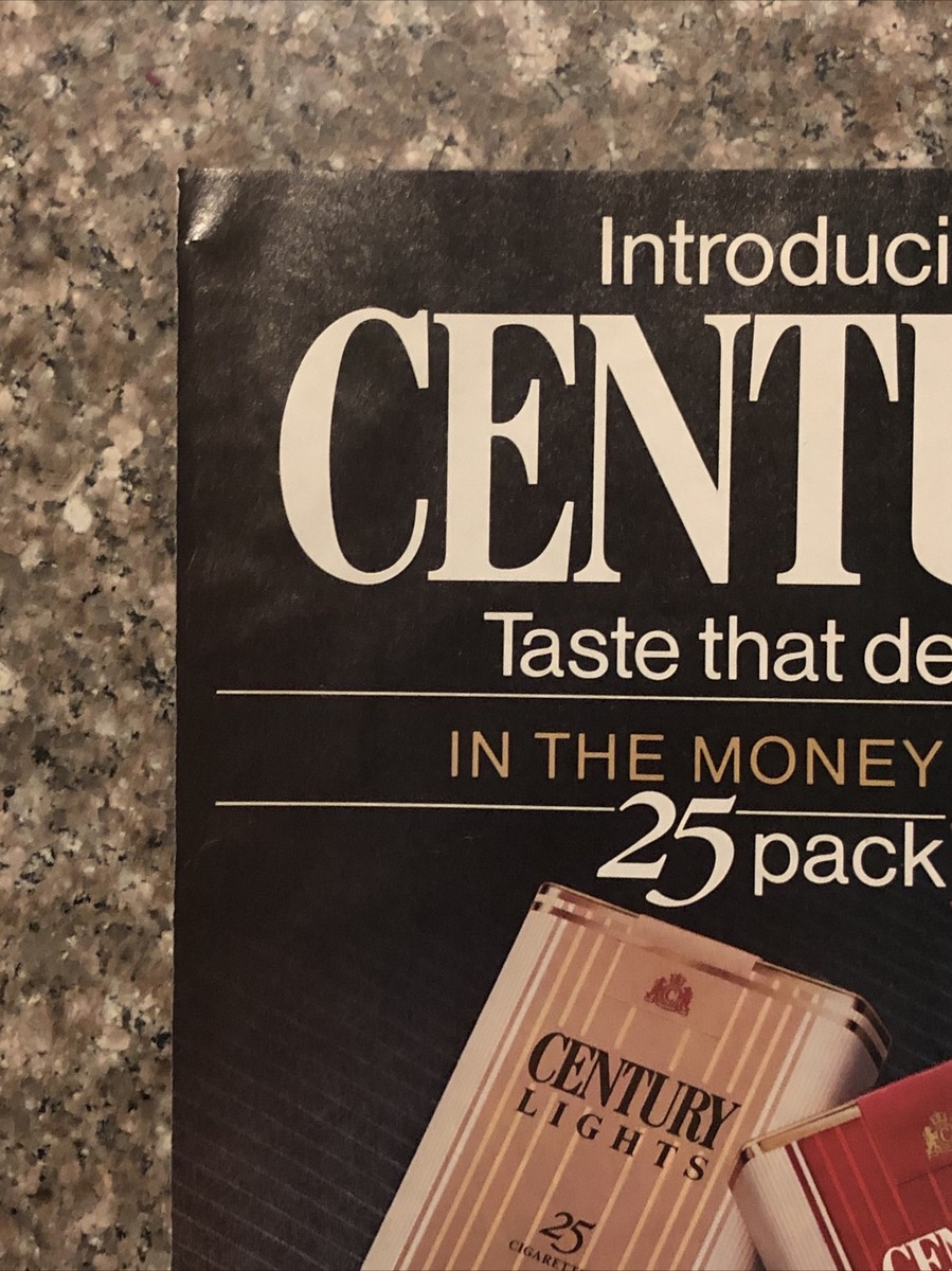 1983 Century Cigarettes PRINT AD Money Saving 25-Pack