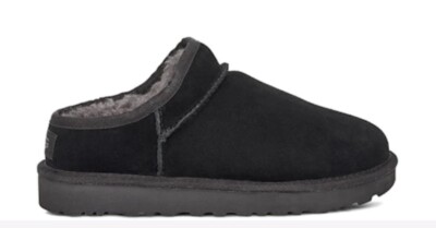 UGG CLASSIC SLIP-ON BLACK SUEDE SHEEPSKIN SLIPPERS SHOES SIZE US SIZE 4 UK3 UGG CLASSIC SLIP-ON BLACK SUEDE SHEEPSKIN SLIPPERS SHOES  main image 2