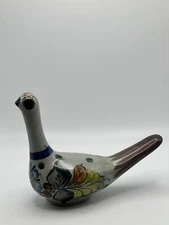Vintage Tonala Pigeon Bird Hand Painted Mexico Mexican Folk Art Pottery Figurine