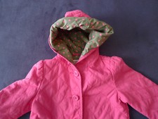 Genuine Kids Girl Pink cotton jacket with hood and 2 pockets