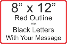 Personalized Aluminum 2 Color Metal Sign Customized W/Custom Text 8" x 12" Size