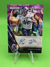 2021 Panini Prizm Draft Picks Purple Ice /99 Paddy Fisher #DPA-PAD Auto