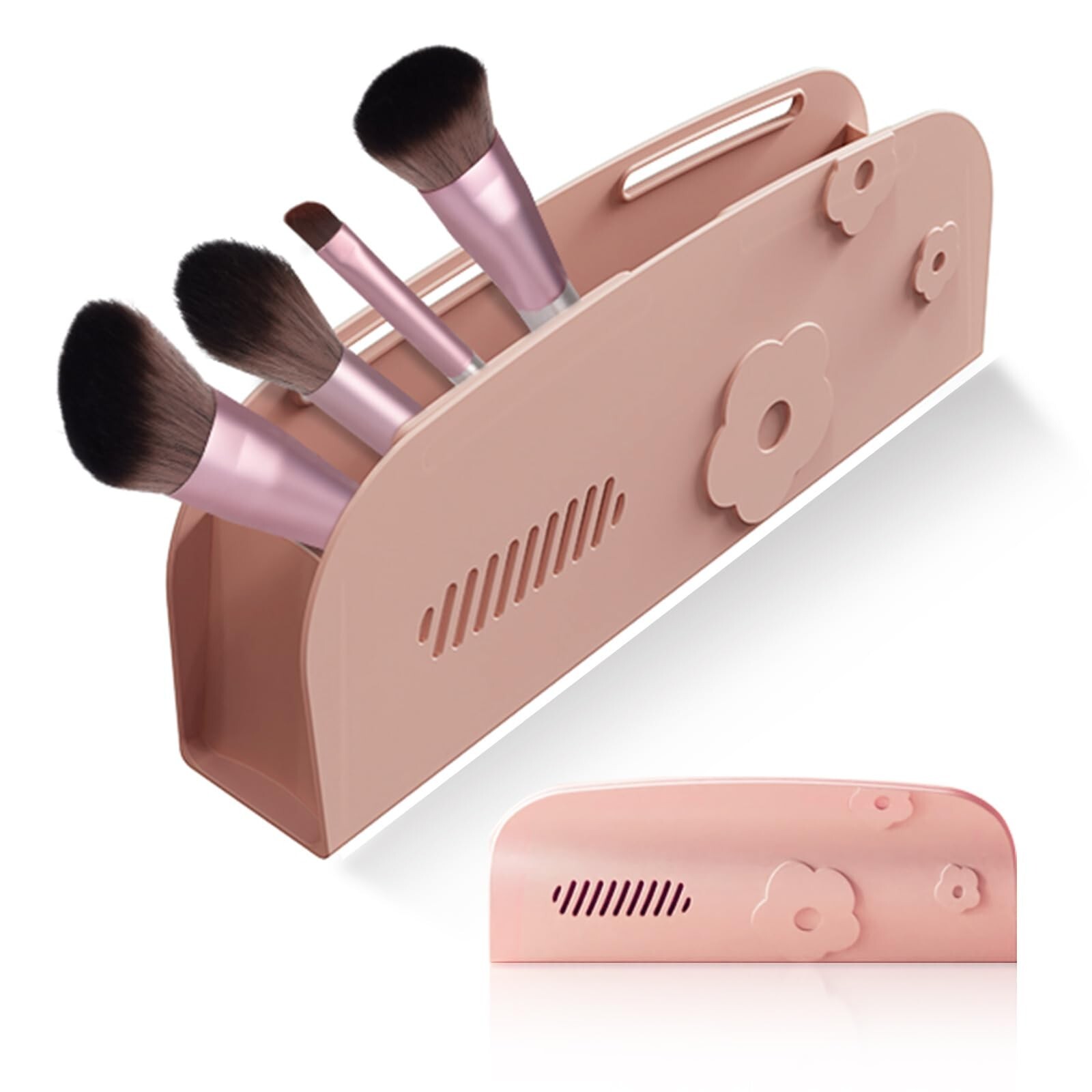 Silicone Travel Makeup Brush Holder Lightweight Breathable Cosmetic Organizer