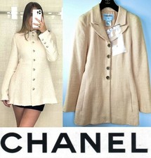 Chanel Vintage 2001 Barbie Orange Tweed Jacket 34 36 38 2 4 6 Coat Vtg 01c S M