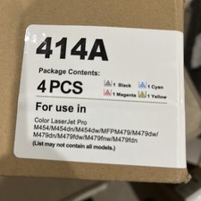 4 Pack Toner For Hp 414a W2020a W2022acolor Laserjet Pro Bcmy