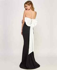 $129 City Studios Juniors Back-Bow Contrast Mer IvoryBlack 11/12