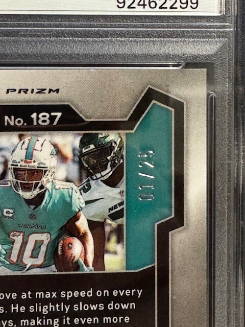 2023 Panini Prizm Tyreek Hill Navy Camo PSA 9 **1st on print** /25 view 3