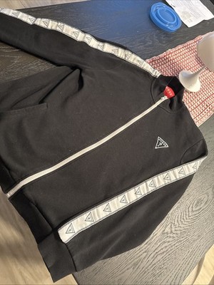 Guess, Sweatshirtjacke, Schwarz , Herren, Größe M, Gebraucht, 3 Jahre Alt