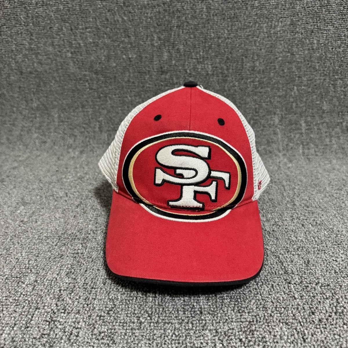 47 Brand 49ers Trucker Snapback Red White One Size NFL Hat
