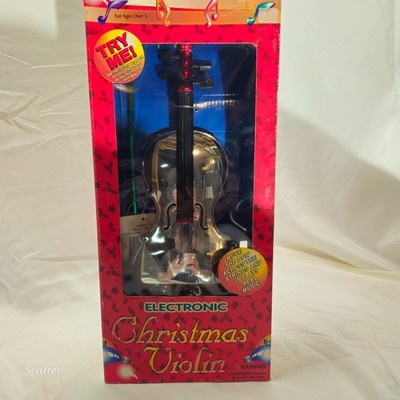 Vintage Rare Telco Electronic KMart Christmas Violin (Silver) Plays 6 Carols NIB