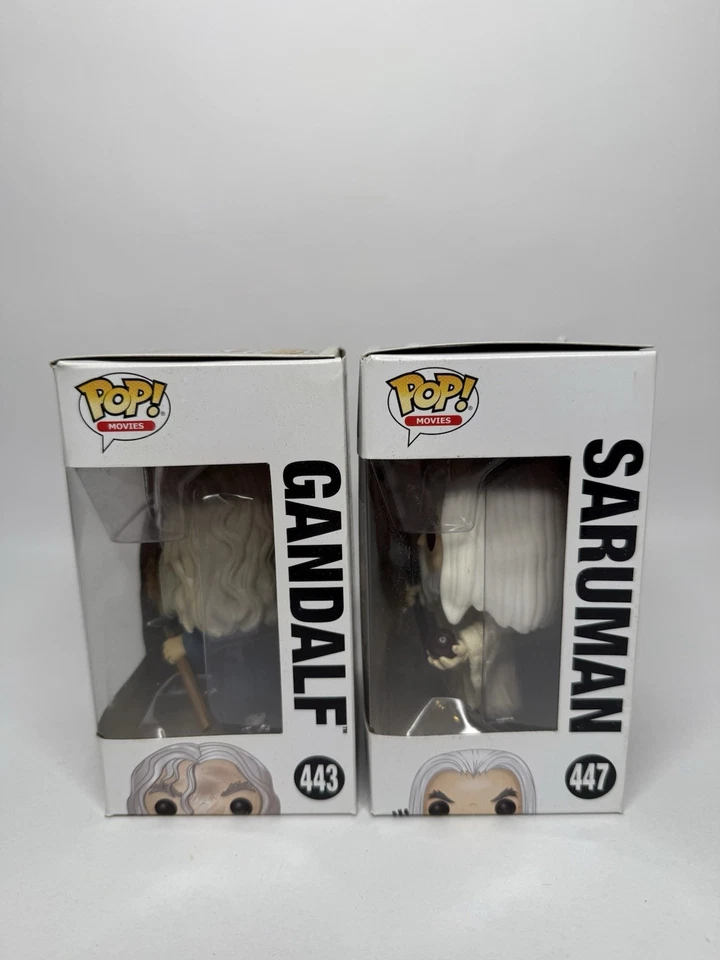 Funko Pop Vinilo Gandalf 443 Saruman 447 El Señor de los Anillos Paquete Foto 2 de 4