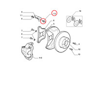 Bolzen Halterung Bremse Vorne Fiat Panda - Lancia Y10 Original 46417126