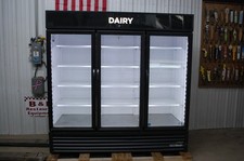 True GDM-72-HC Glass Three 3 Door Reach In Refrigerator Merchandiser w/ LED