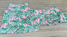 Lilly Pulitzer Luxletic Renay Tank  Taye Skort Set in Pink Blossom Suite Views S